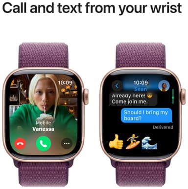 Apple Watch S10 46mm GPS+Cel (ruusukulta alu./luumunv. Sport Loop)