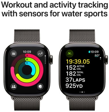 Apple Watch S10 46mm GPS+Cel (liuskek. tit./lius. Milanese Loop) S/M