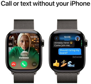 Apple Watch S10 46mm GPS+Cel (liuskek. tit./lius. Milanese Loop) S/M