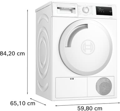 Bosch Serie 4 kuivausrumpu WTH830L5SN (Valkoinen)