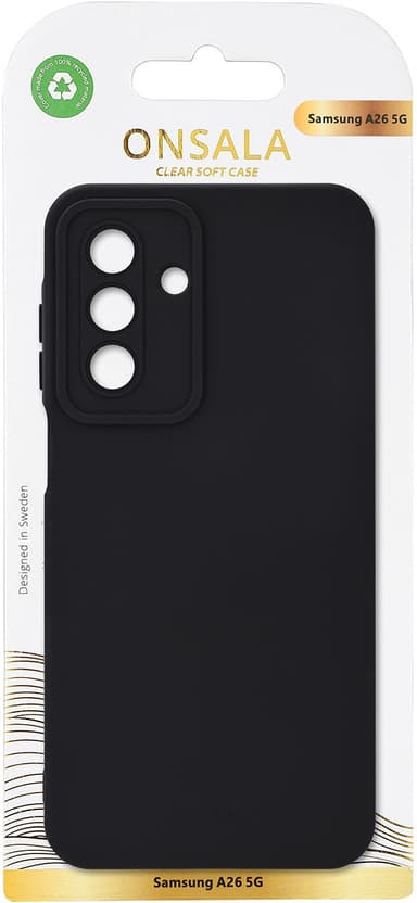 Onsala Samsung Galaxy A26 Silicone suojakuori (musta)