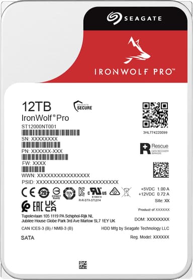 Seagate IronWolf Pro 3,5" NAS kovalevy (12 TB)