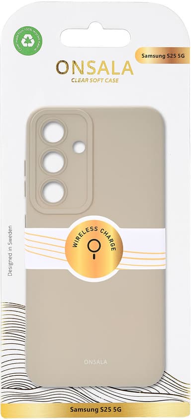 Onsala Samsung Galaxy S25 Silicone suojakuori (betoninharmaa)
