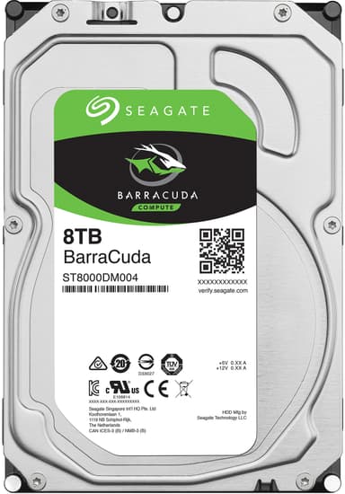 Seagate BarraCuda 3,5" sisäinen kovalevy (8 TB)