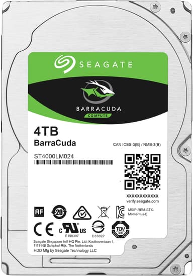 Seagate BarraCuda 3,5" sisäinen kovalevy (4 TB)