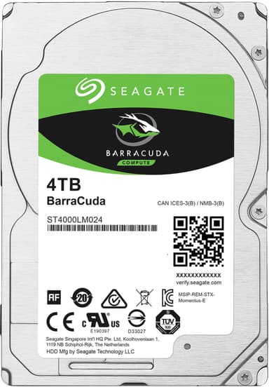 Seagate BarraCuda 3,5" sisäinen kovalevy (4 TB)