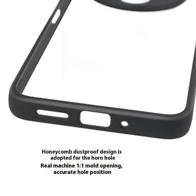 Iskunkestävä PC+TPU-suojakotelo Xiaomi Redmi 14C 4G - Läpinäkyvä Takakansi