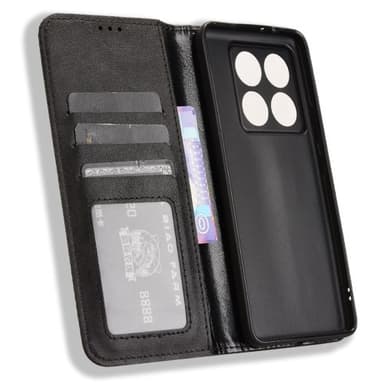 Lompakkoteline Käännettävä Puhelinkotelo Xiaomi 14T - Musta