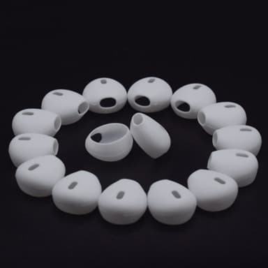 Vaihto-silikoniset korvanappien kärjet 15-16 mm kuulokkeille 10 paria Valkoinen