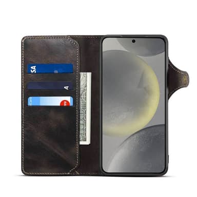 Denior lompakkokotelo nahkaa Samsung Galaxy S25 Plus - Musta