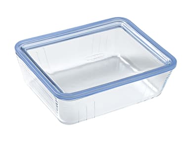 Glass dish w/lid Zero 2.6 liter 24 x 19 x 8 cm