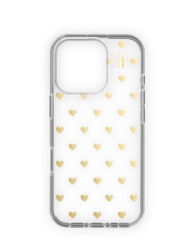 Clear Case iPhone 16PR Golden Hearts