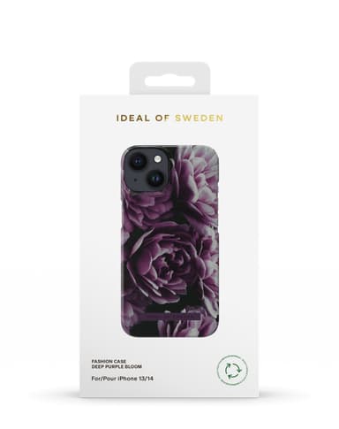 Printed Case iPhone 13/14 Deep Purple Bloom