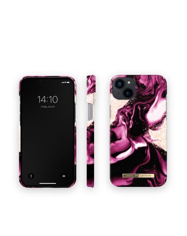 Printed Case iPhone 14PL Golden Ruby Marble