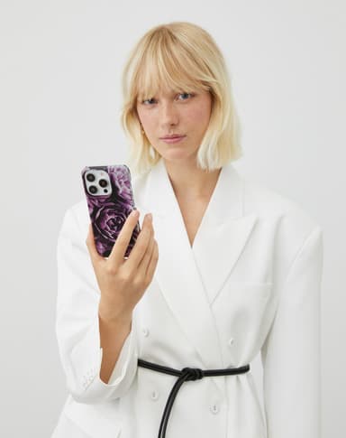 Printed Case iPhone 11/XR Deep Purple Bloom