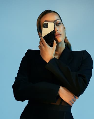 Atelier Case iPhone 11P/XS/X Cream Black Croco