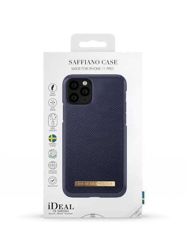Saffiano Case iPhone 11P/XS/X Navy