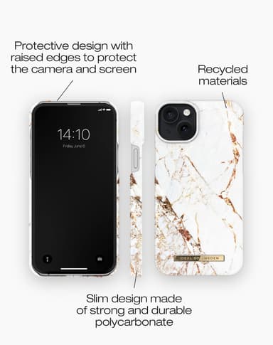 Printed Case iPhone 15PL Carrara Gold