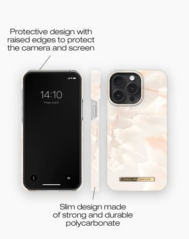 Printed Case MagSafe iPhone 15PM Rose Pearl Marble