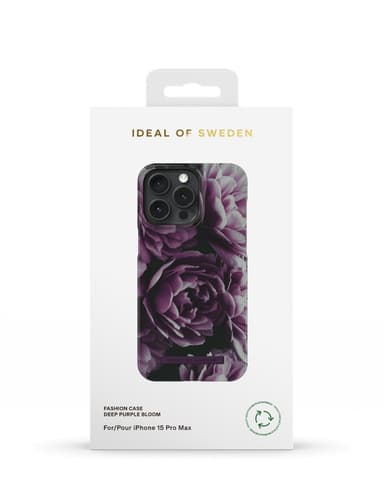Printed Case iPhone 15PM Deep Purple Bloom