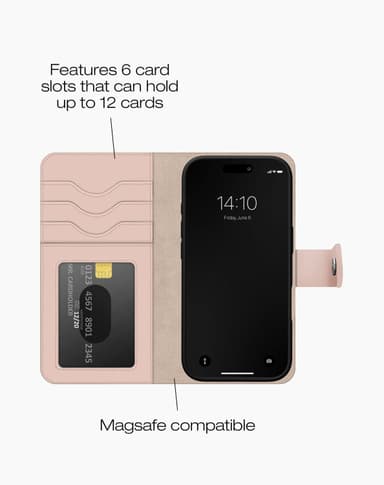 Magnet Wallet+ MagSafe iPhone 16PM Pink