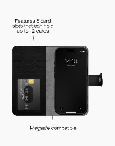 Magnet Wallet+ MagSafe iPhone 16PR Black