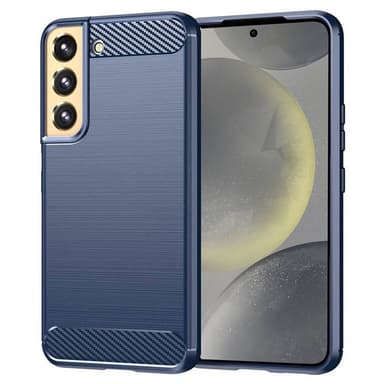 Harjattu TPU kuori Samsung Galaxy S25 - Sininen