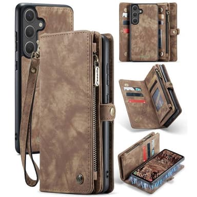 CaseMe puhelimenkotelo 008 8-kortti Samsung Galaxy S25 Plus - Ruskea