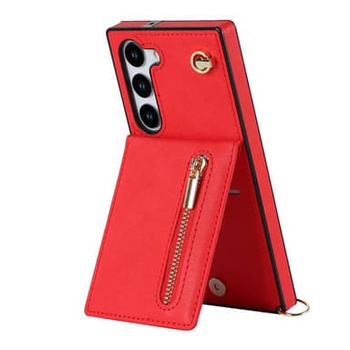 Zipper kaulakorukuori Samsung Galaxy S25 Plus - Punainen