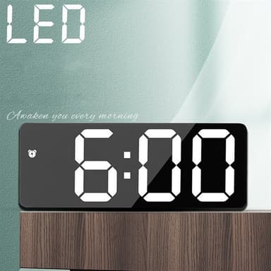 Svart digitaalinen herätyskello
