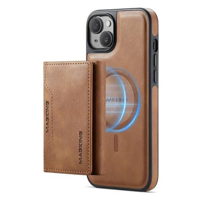 DG-Ming Magking K2 2in1 kotelo iPhone 15 Plus - Ruskea