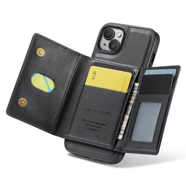 DG-Ming Magking K2 2in1 kotelo iPhone 15 Plus - Musta