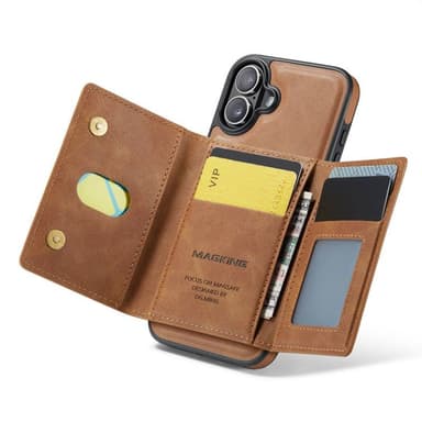 DG-Ming Magking K2 2in1 kotelo iPhone 16 Plus - Ruskea