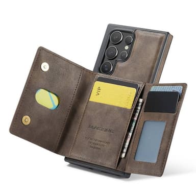 DG-Ming Magking K2 2in1 kotelo Samsung Galaxy S23 Ultra - Coffee