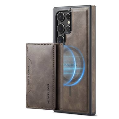 DG-Ming Magking K2 2in1 kotelo Samsung Galaxy S23 Ultra - Coffee