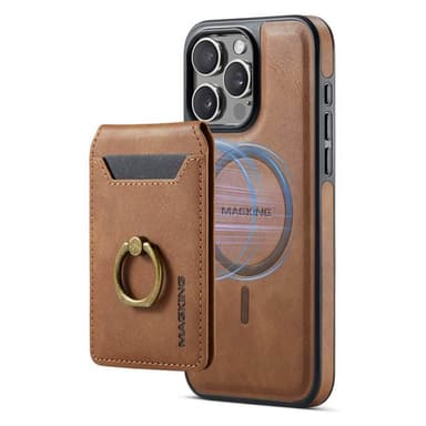 DG-Ming Magking K1 2in1 kotelo iPhone 15 Pro - Ruskea