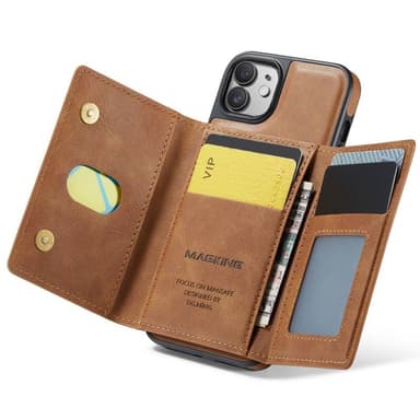 DG-Ming Magking K2 2in1 kotelo iPhone 12 - Ruskea