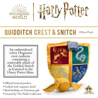 Noble Collection Harry Potter Golden Snitch Plush Pillow lelu