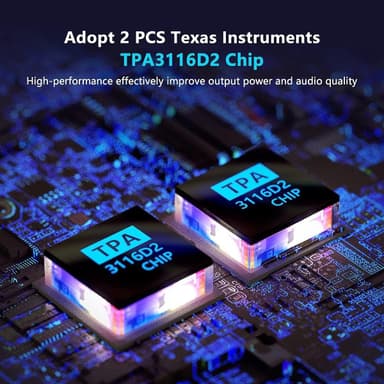 Fosi Audio BT30D-S Bluetooth 5.0 stereoäänivastaanotinvahvistin 2.1-kanavainen minihifi-luokan D integroitu vahvistin 2x50 wattia