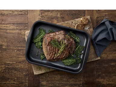 Roasting dish Ceramica 25 x 35 x 6 cm Black Alu/ceramic