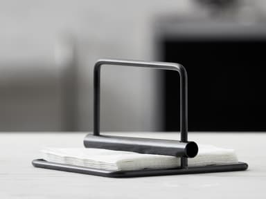 Napkin holder 19 x 19 x 13.5 cm black