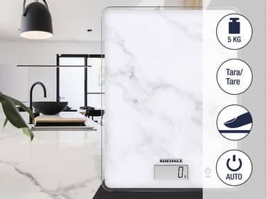 Kitchen scale Page Compact 300 Marble white Glass