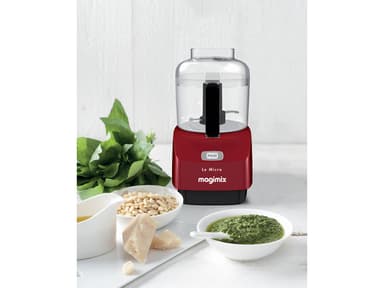 Mini food chopper 0,83 liter 17 x 12 x 24 cm Red Plastic/Met
