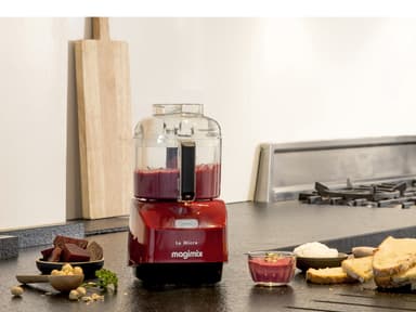 Mini food chopper 0,83 liter 17 x 12 x 24 cm Red Plastic/Met