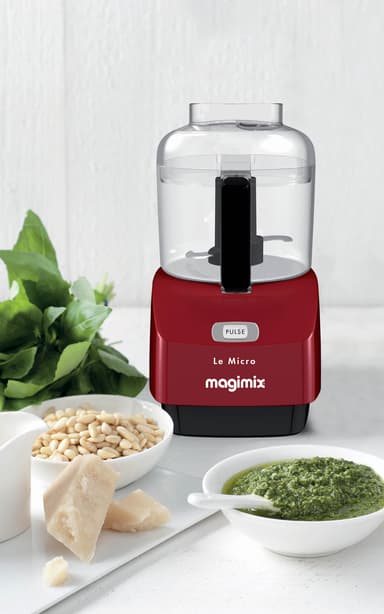 Mini food chopper 0,83 liter 17 x 12 x 24 cm Red Plastic/Met