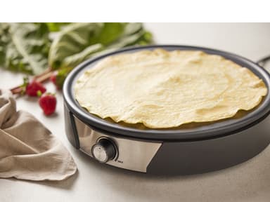 Crepe pan 1500 watt 38 cm Black/Steel
