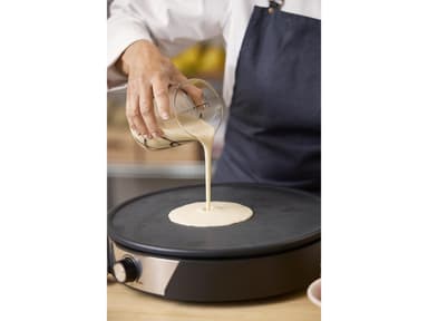 Crepe pan 1500 watt 38 cm Black/Steel