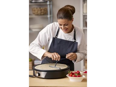 Crepe pan 1500 watt 38 cm Black/Steel