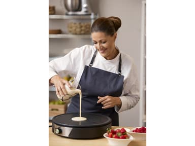 Crepe pan 1500 watt 38 cm Black/Steel