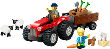 LEGO City Maatilan punainen traktori, peräkärry ja lampaat 60461